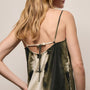 Printed Washed Silk Strappy Cami Dress in Ombre Palm Print | James Perse Los Angeles
