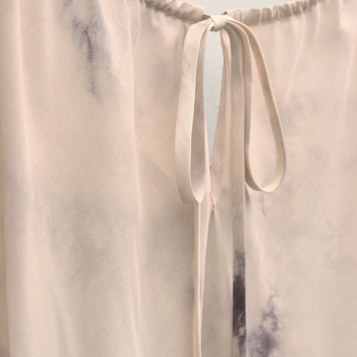 Printed Washed Silk Strappy Cami Dress in Pink Tie Dye | James Perse Los Angeles