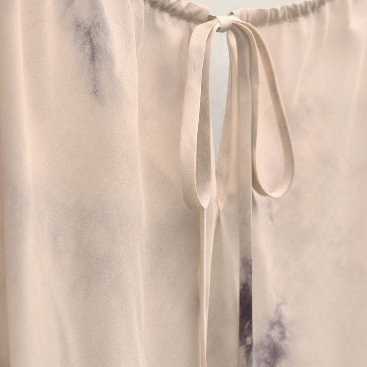 Printed Washed Silk Strappy Cami Dress in Pink Tie Dye | James Perse Los Angeles