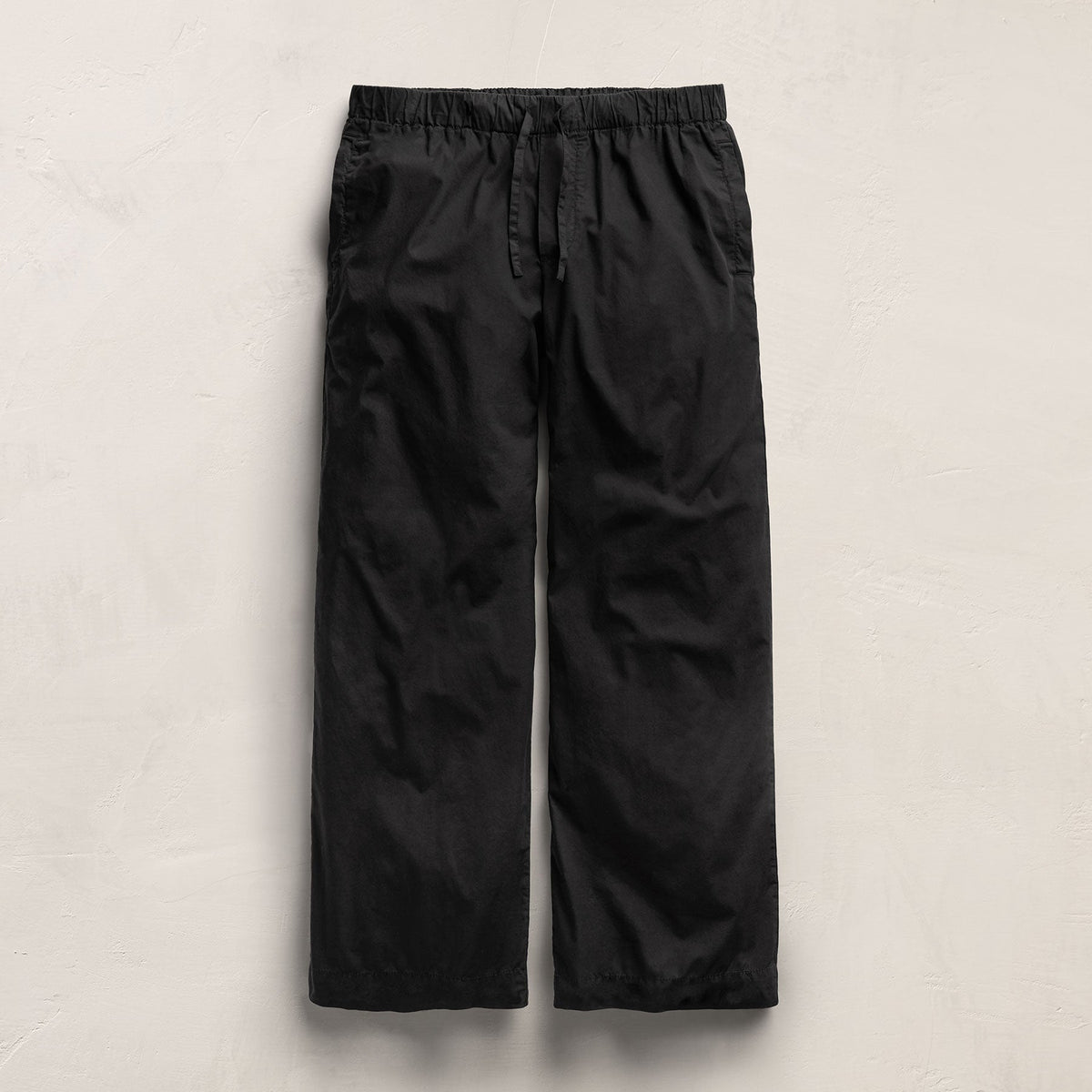 Stretch Poplin Drawcord Pant - Black