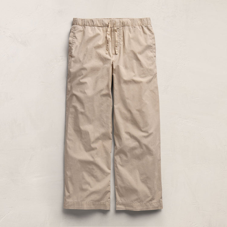Stretch Poplin Drawcord Pant - Stone Pigment