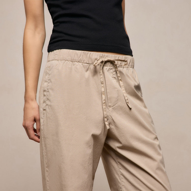 Stretch Poplin Drawcord Pant - Stone Pigment