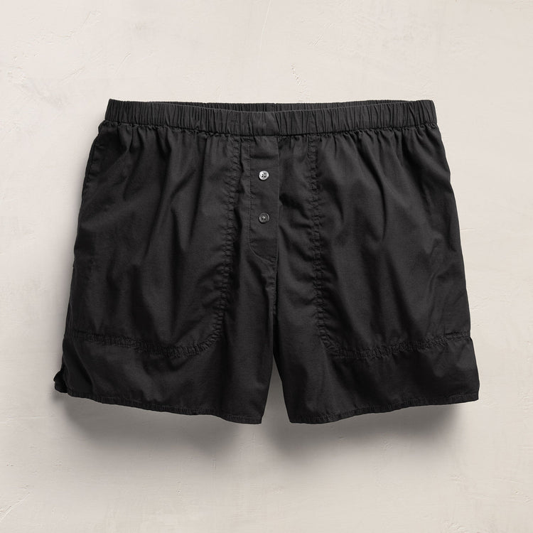 Stretch Poplin Boxer Short in Black | James Perse Los Angeles