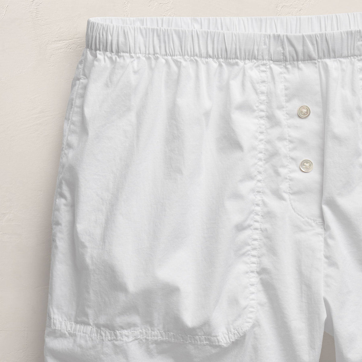 Stretch Poplin Boxer Short in White | James Perse Los Angeles