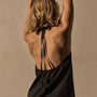 Poplin Halter Dress in Black | James Perse Los Angeles