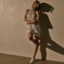 Poplin Halter Dress in White | James Perse Los Angeles
