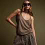 Linen Jersey Tank in Old Gold | James Perse Los Angeles