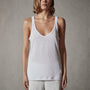 Linen Jersey Tank in White | James Perse Los Angeles