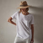 Linen Jersey Pocket Tee in White | James Perse Los Angeles
