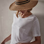 Linen Jersey Pocket Tee in White | James Perse Los Angeles