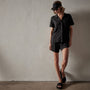 Linen Jersey Shirt in Black | James Perse Los Angeles