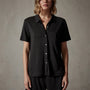 Linen Jersey Shirt in Black | James Perse Los Angeles