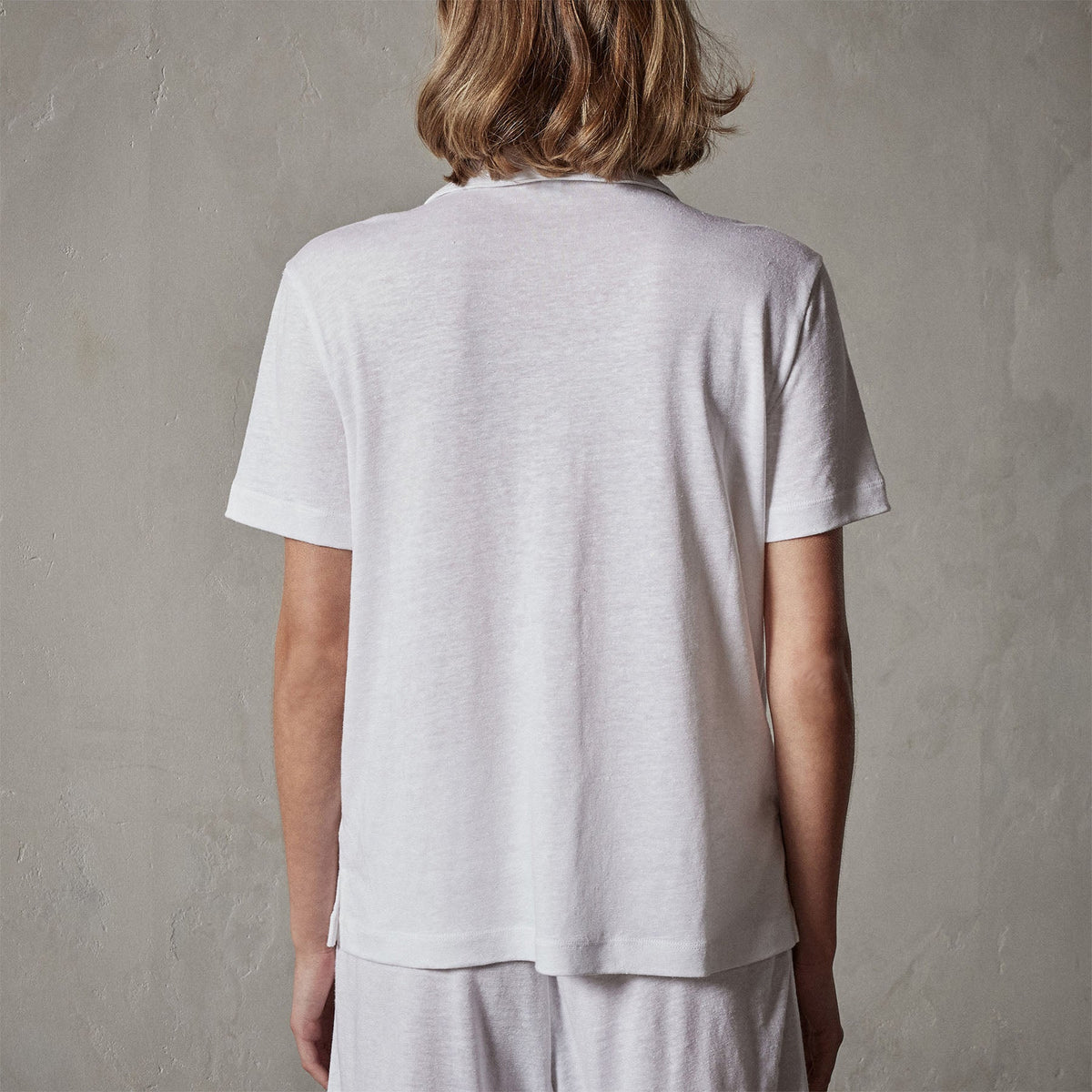Linen Jersey Shirt in White | James Perse Los Angeles
