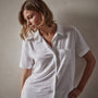 Linen Jersey Shirt in White | James Perse Los Angeles