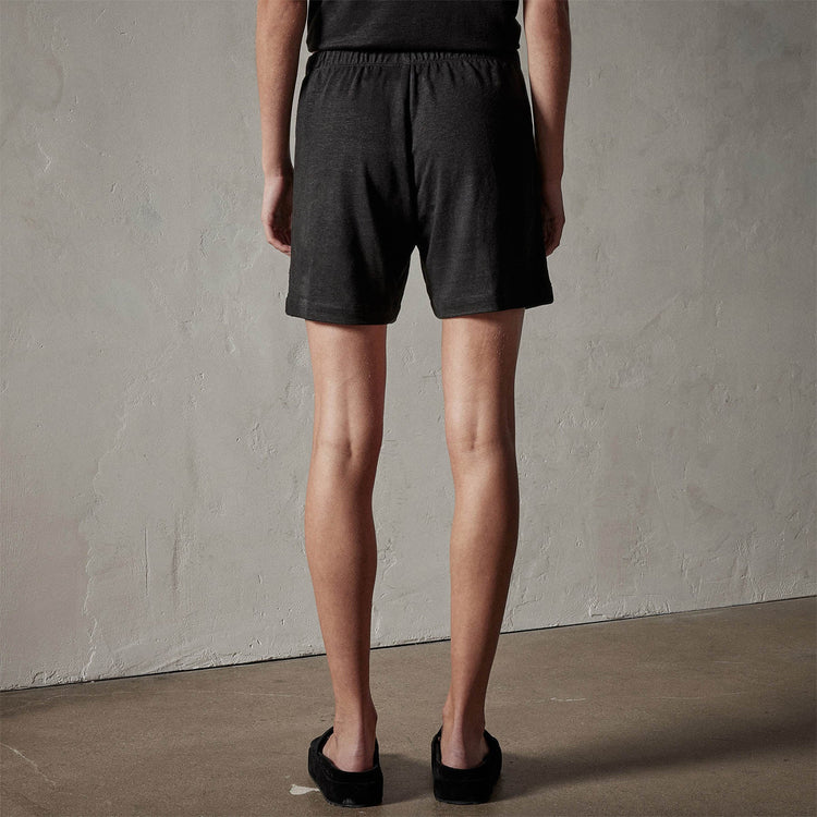 Linen Jersey Short in Black | James Perse Los Angeles