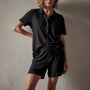 Linen Jersey Short in Black | James Perse Los Angeles