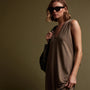Linen Jersey Column Dress in Old Gold | James Perse Los Angeles