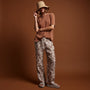 Palm Printed Linen Pant in Nutmeg | James Perse Los Angeles