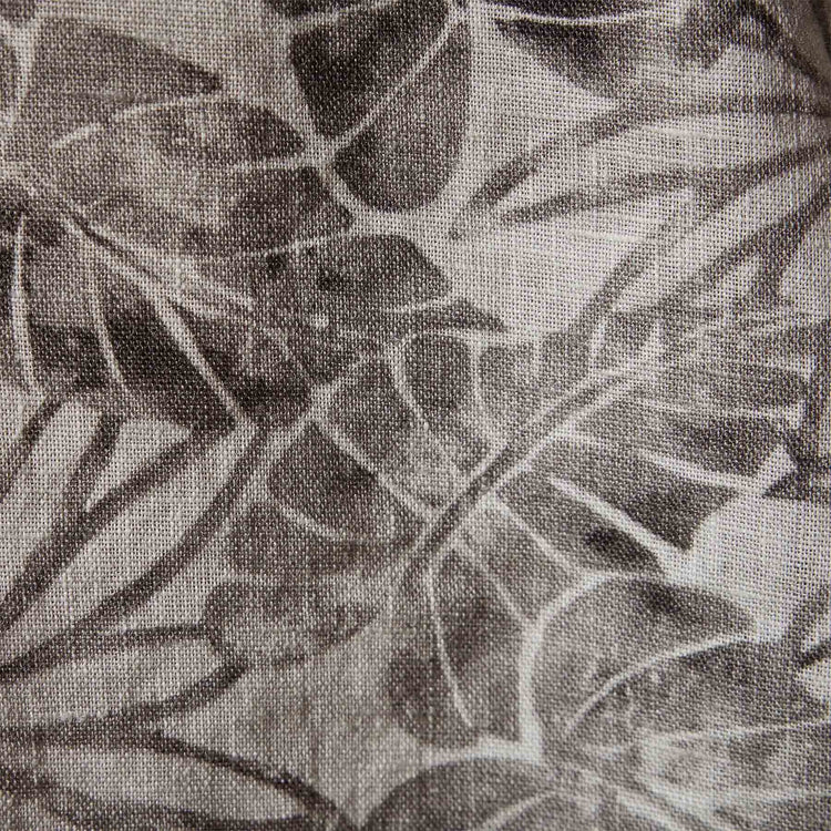 Palm Printed Linen Shirt in Carbon | James Perse Los Angeles