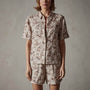 Palm Printed Linen Shirt in Nutmeg | James Perse Los Angeles