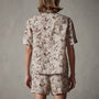 Palm Printed Linen Shirt in Nutmeg | James Perse Los Angeles