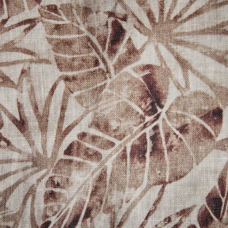 Palm Printed Linen Shirt in Nutmeg | James Perse Los Angeles