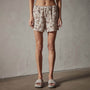 Palm Printed Linen Short in Nutmeg | James Perse Los Angeles