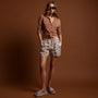 Palm Printed Linen Short in Nutmeg | James Perse Los Angeles