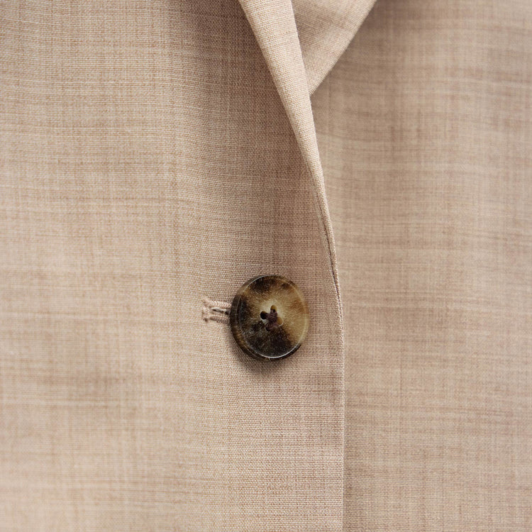 Relaxed Wool Blend Melange Blazer in Heather Stone | James Perse Los Angeles