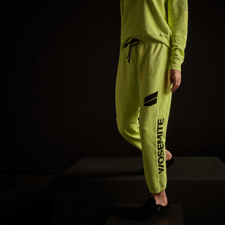 Y/OSEMITE French Terry Sweatpant - Bright Neon/Black | James Perse Los Angeles