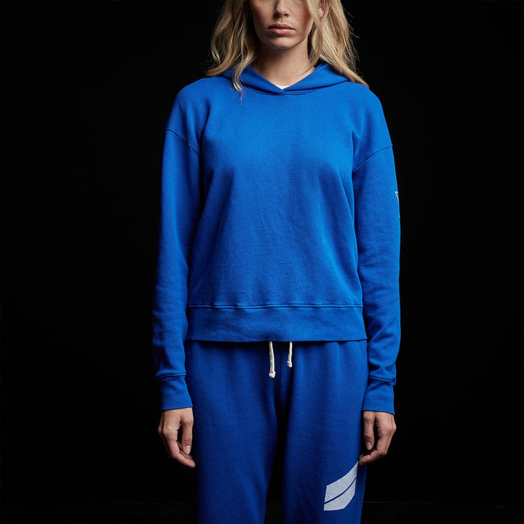 Y/Osemite Graphic Pullover Hoody in Royal Blue/White | James Perse Los Angeles