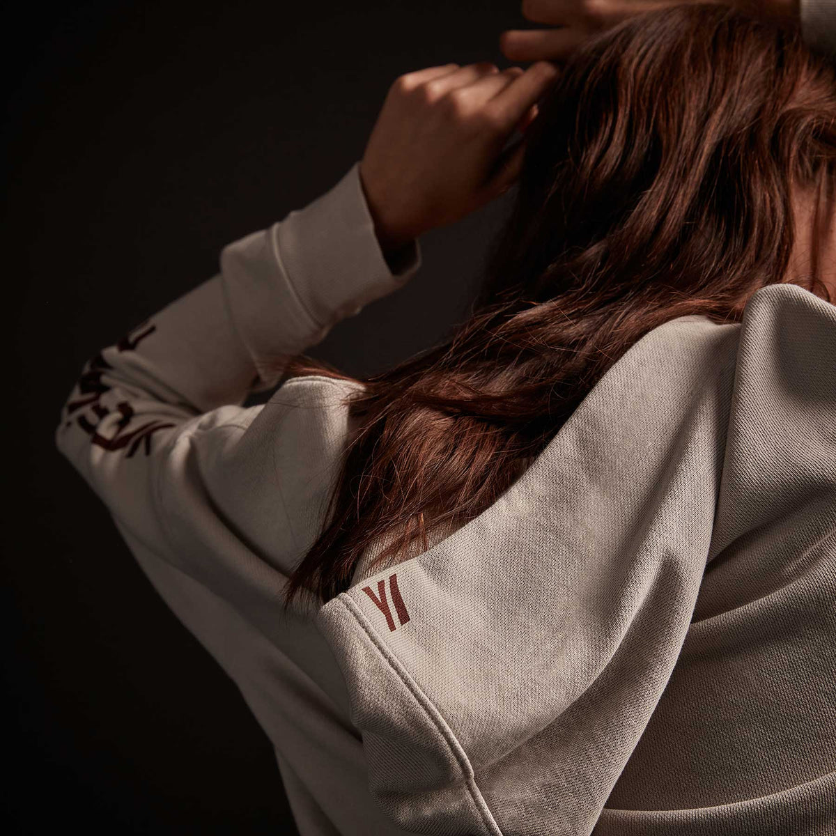 Y/OSEMITE Graphic Pullover Hoody - Pearl Pigment/Maroon | James Perse Los Angeles