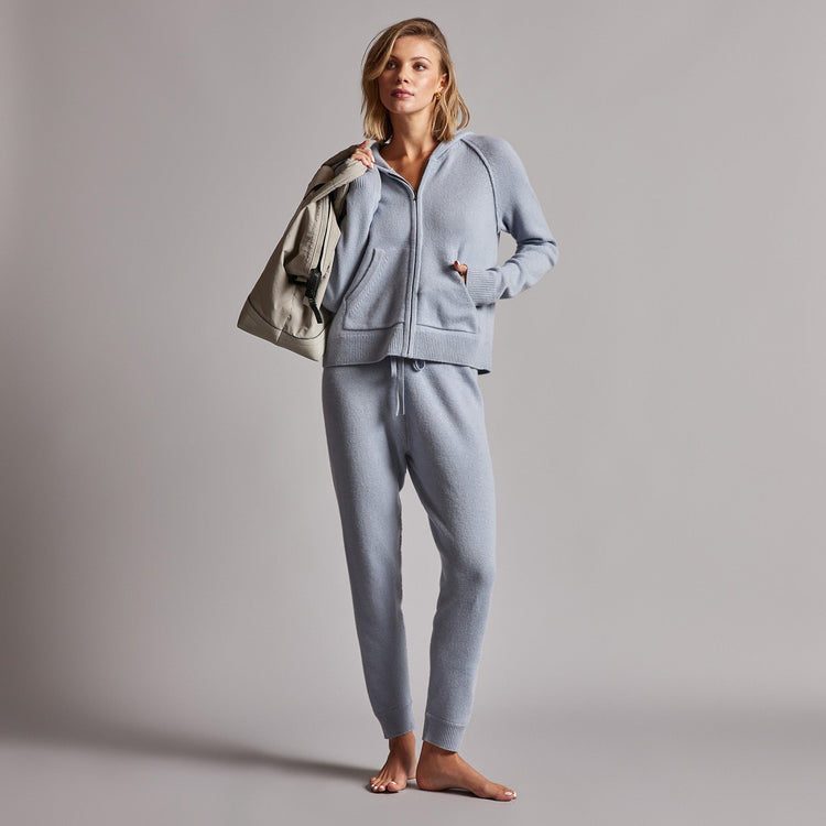Recycled Cashmere Track Pant in Breeze | James Perse Los Angeles