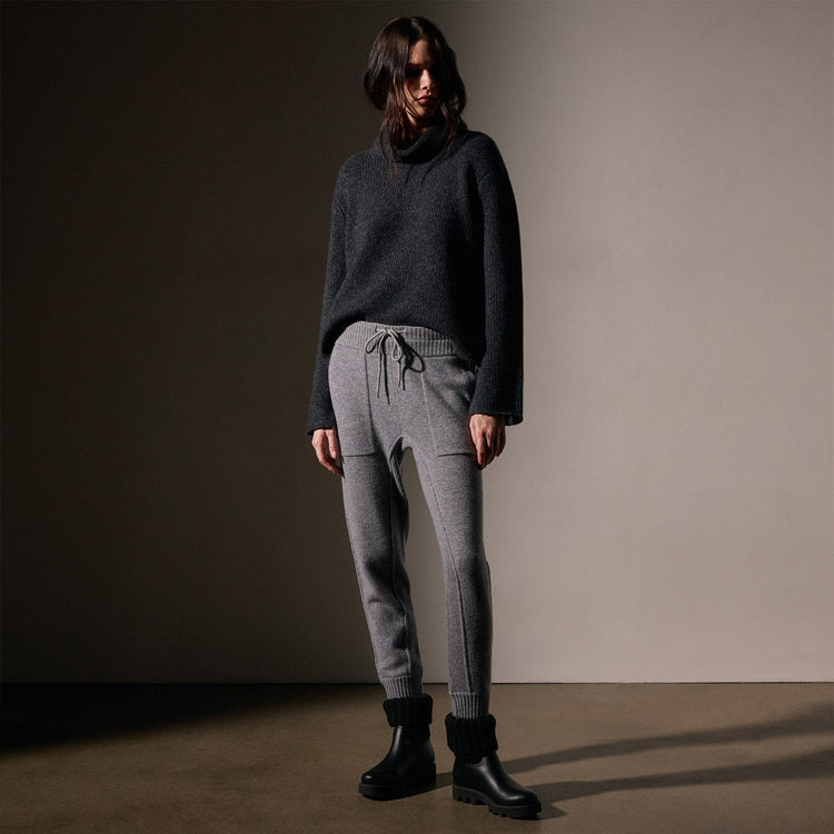 Recycled Cashmere Casual Pant  in Heather Grey | James Perse Los Angeles
