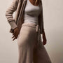 Cashmere Wide Leg Track Pant in Stone | James Perse Los Angeles