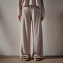 Recycled Cashmere Wide Leg Pant in Stone | James Perse Los Angeles