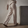 Recycled Cashmere Wide Leg Pant in Stone | James Perse Los Angeles