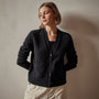 Shrunken Recycled Cashmere Cardigan in Black | James Perse Los Angeles