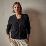 Shrunken Recycled Cashmere Cardigan in Black | James Perse Los Angeles