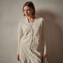 Shrunken Recycled Cashmere Cardigan in Ivory | James Perse Los Angeles