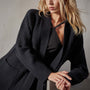 Recycled Cashmere Rib Cardigan in Black | James Perse Los Angeles