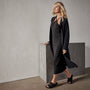 Recycled Cashmere Rib Cardigan in Black | James Perse Los Angeles