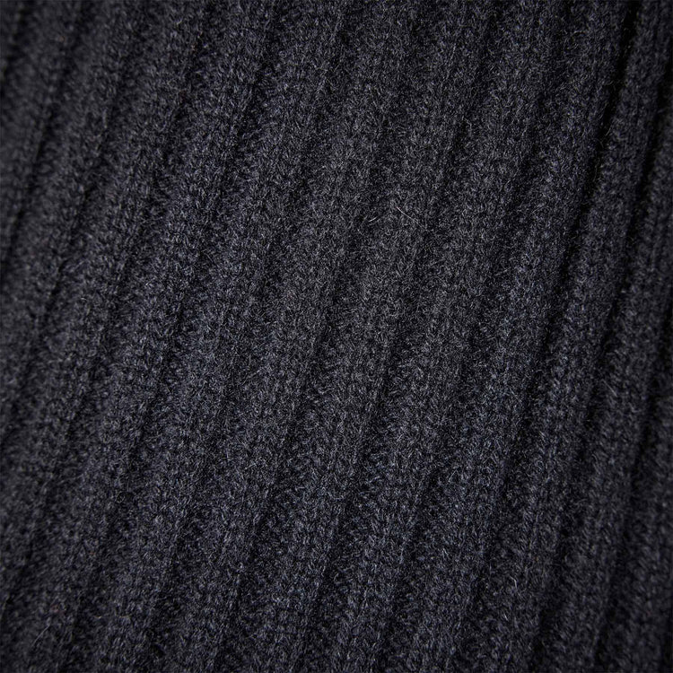 Recycled Cashmere Rib Cardigan in Black | James Perse Los Angeles