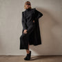 Cashmere Hooded Coat in Black | James Perse Los Angeles