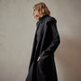Cashmere Hooded Coat in Black | James Perse Los Angeles