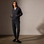 Recycled Cashmere Track Jacket in Coal | James Perse Los Angeles