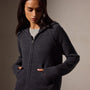 Recycled Cashmere Track Jacket in Coal | James Perse Los Angeles