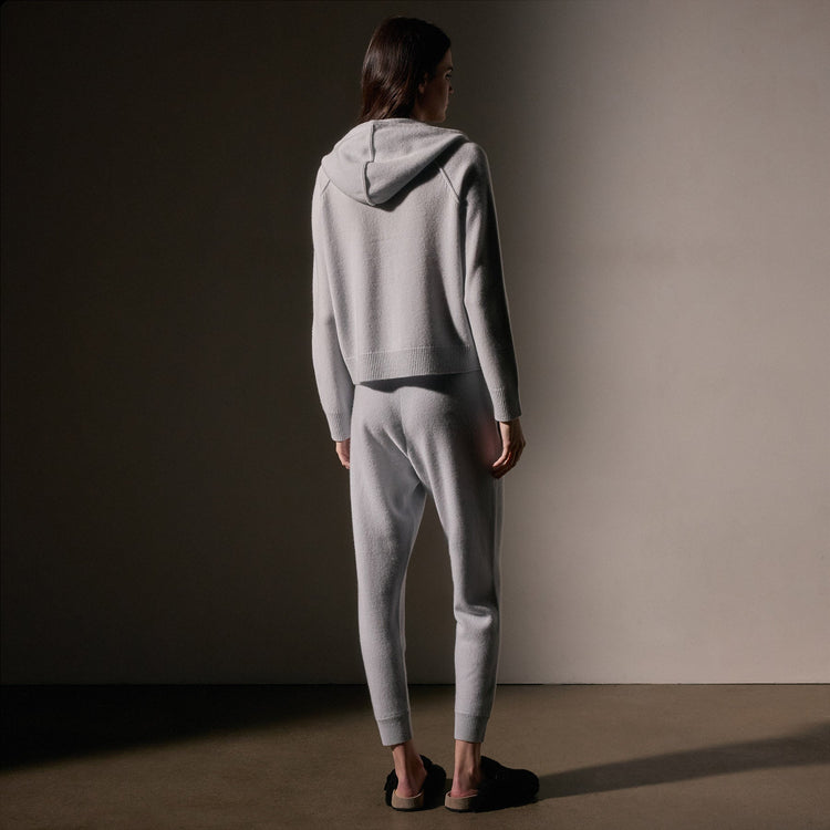 Recycled Cashmere Track Jacket  in Pale Blue | James Perse Los Angeles