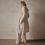 Recycled Cashmere Hooded Robe in Ivory | James Perse Los Angeles