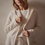 Recycled Cashmere Hooded Robe in Ivory | James Perse Los Angeles